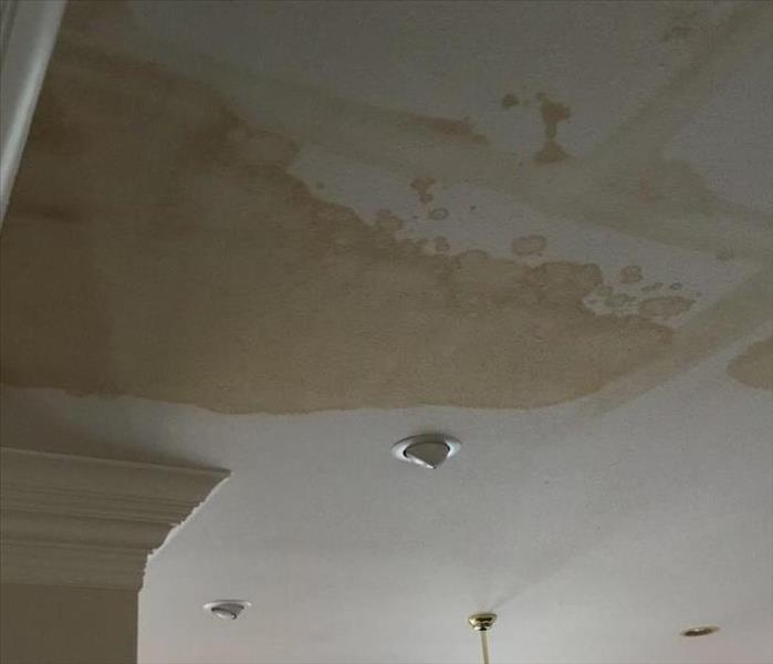 Ceiling with water spots