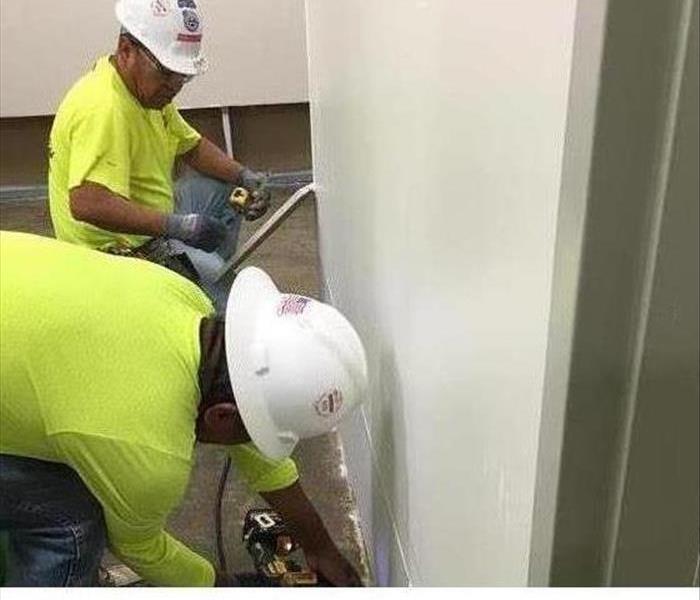 Drywall repair with PPE